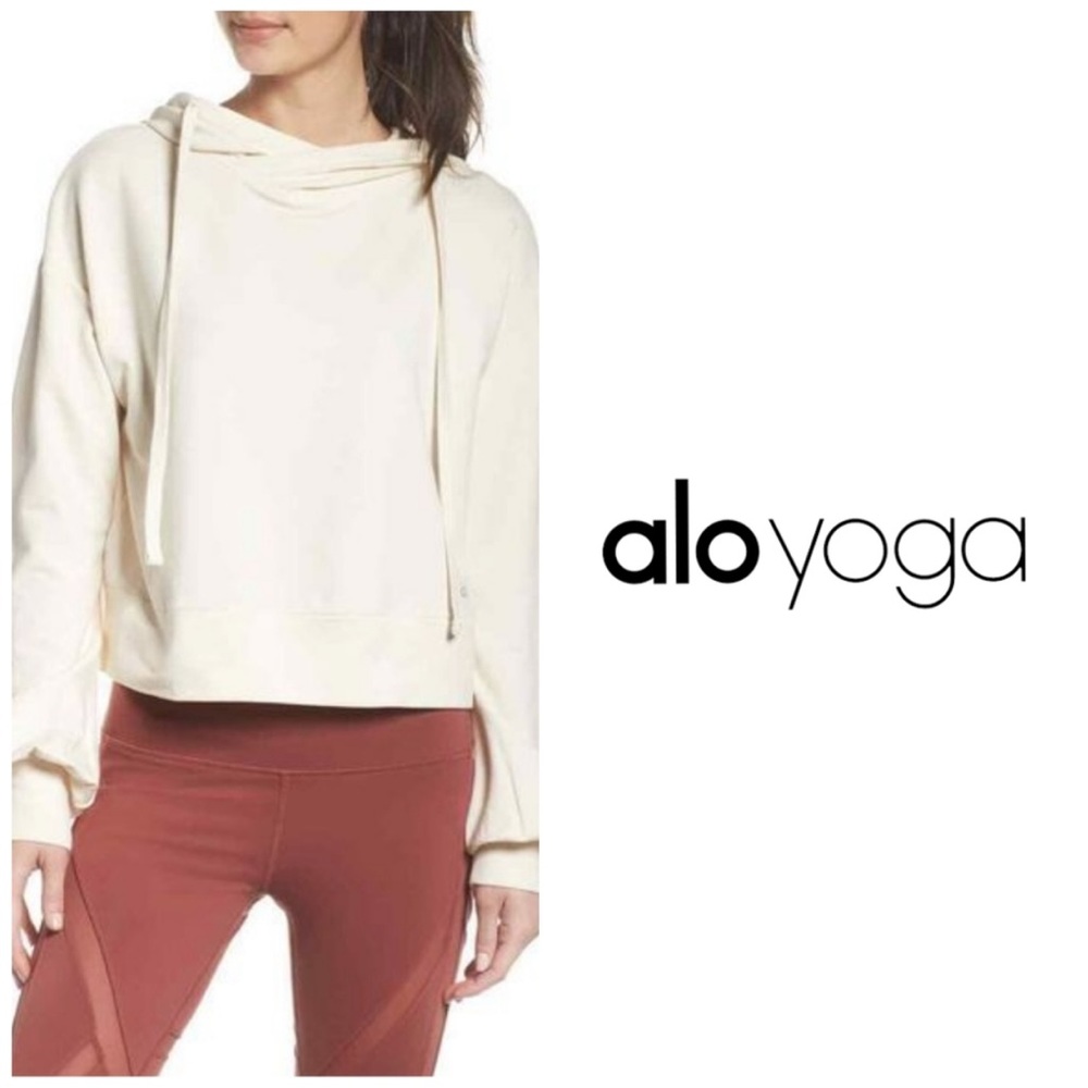 Alo Yoga Social Long Sleeve Top Hoodie Sweatshirt